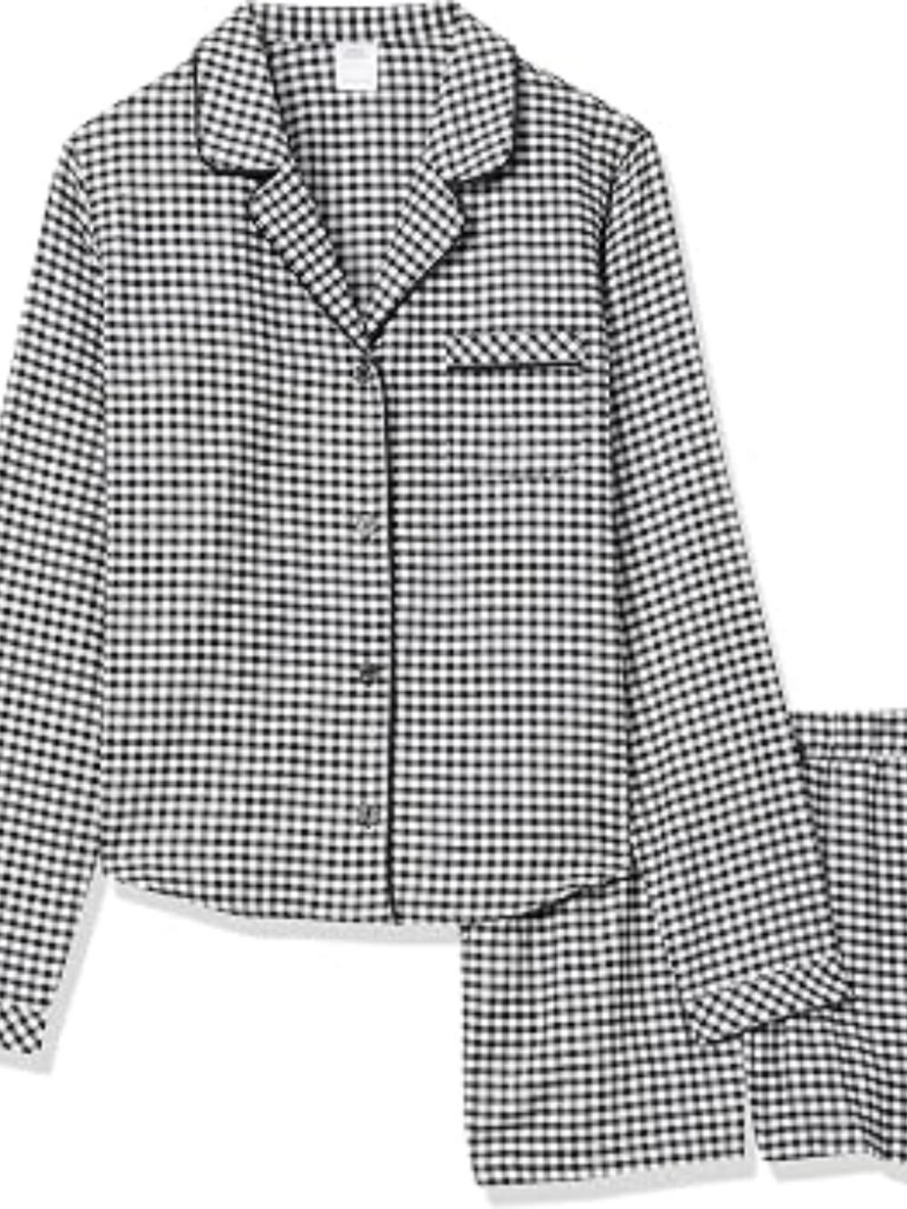 Amazon Essentials Women's Flannel Cotton Gingham Pajama Set Button Small